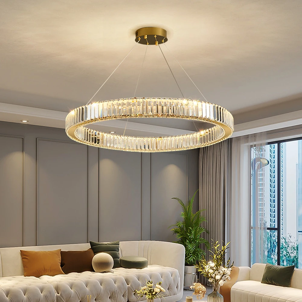 LED Pendant Light Luster Modern Crystal Hanging Lamp For Bedroom Living Room Lamp Indoor Illumination Fixture led chandelier