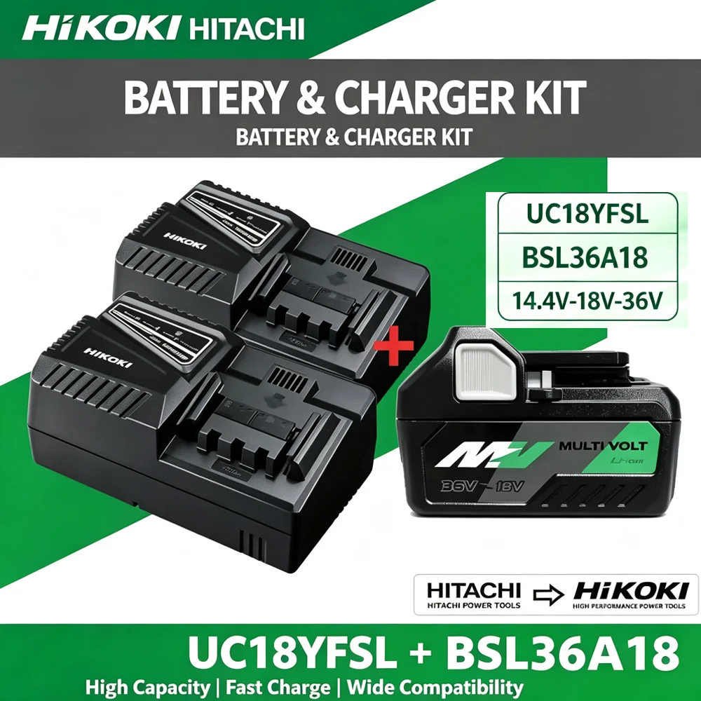 HiKOKI Hitachi Metabo HPT MultiVolt 18V‑36V 6.0Ah Li‑ion Battery With LED Indicator For Cordless Grinder Saw Drill Power Tools