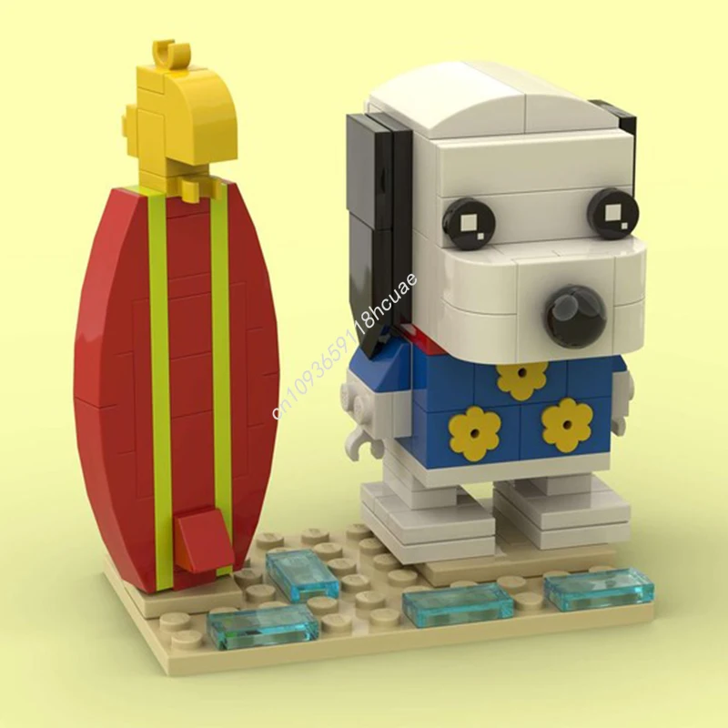 

122pcs MOC Daily life of an imaginative little dog (Surftime Edition) Brickheadz Building Blocks Christmas Gift Children's Gifts