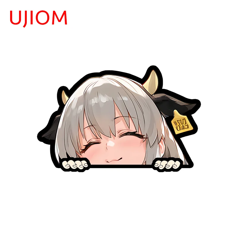 UJIOM Anime Girl Tsuki Uzaki Half Head Wall Sticker Trendy Hot Selling Adhesive Peeking Decal Chic Trunk Decor Accessories