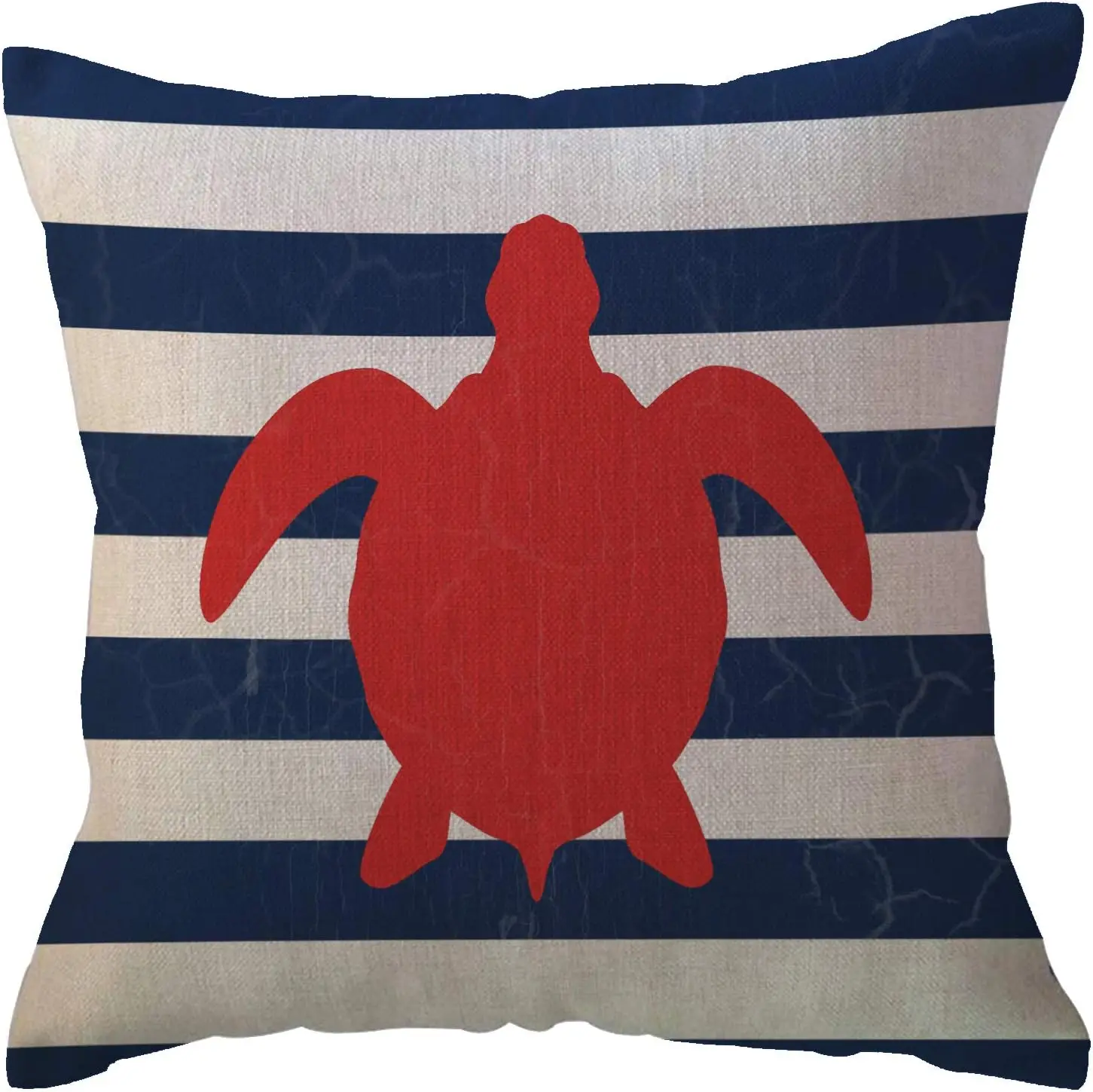 Ocean Theme Turtle Pattern Decoration Cushion Cover Coastal Pillowcase Suitable for Beach Villa Pillow Cover