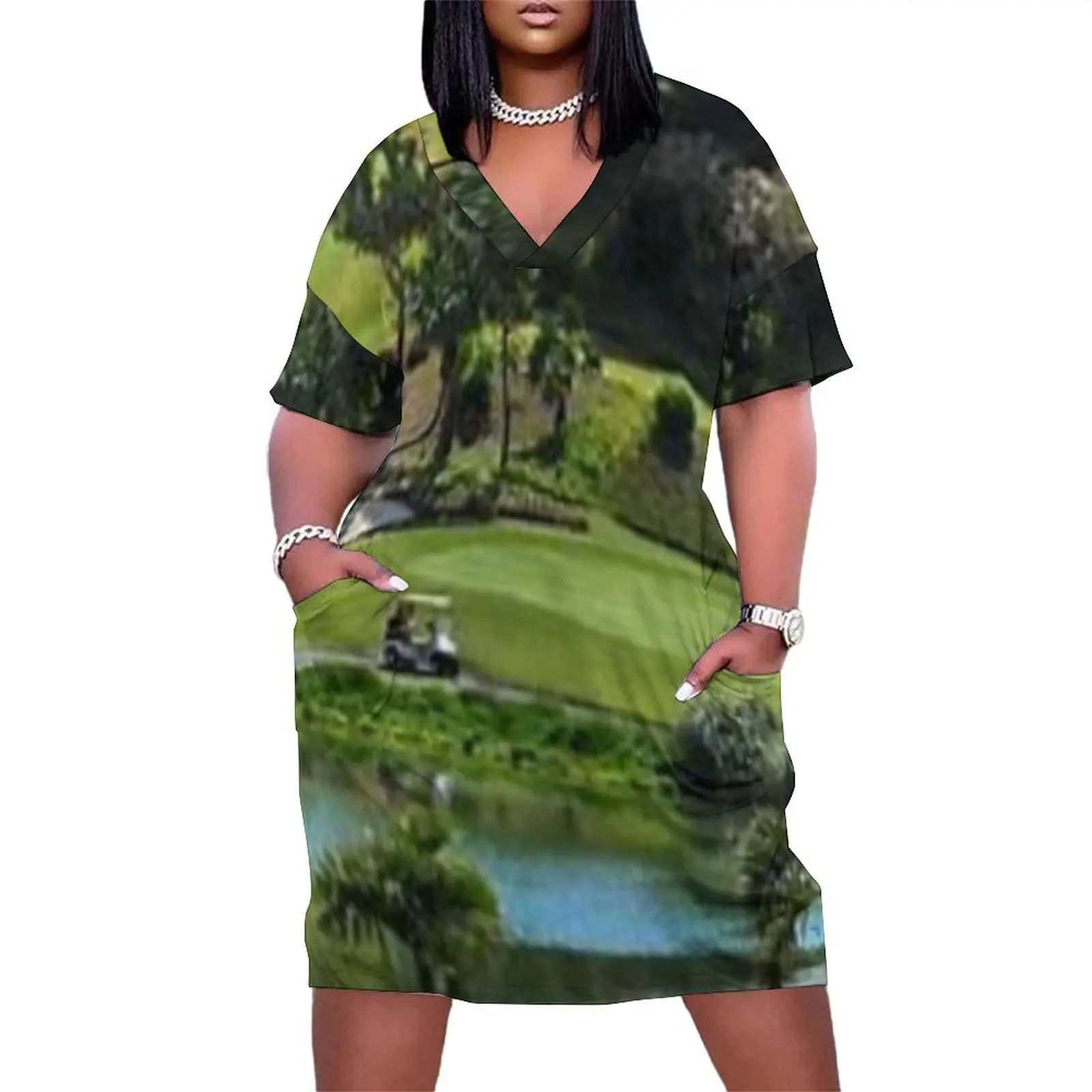 

Golf Course Loose Pocket Dress ceremony dresses fairy dress womens clothing