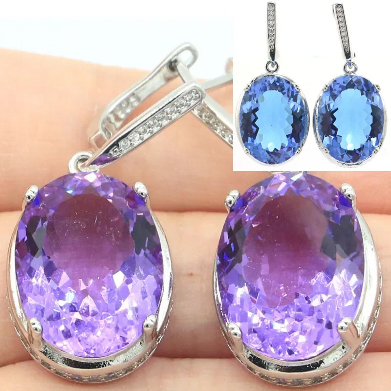 

Серьги из твердого серебра 925 пробы, 15 г, индивидуальные серьги из султанита, меняющие цвет александритовый топаз, зеленый цаворит, гранат, танзанит CZ