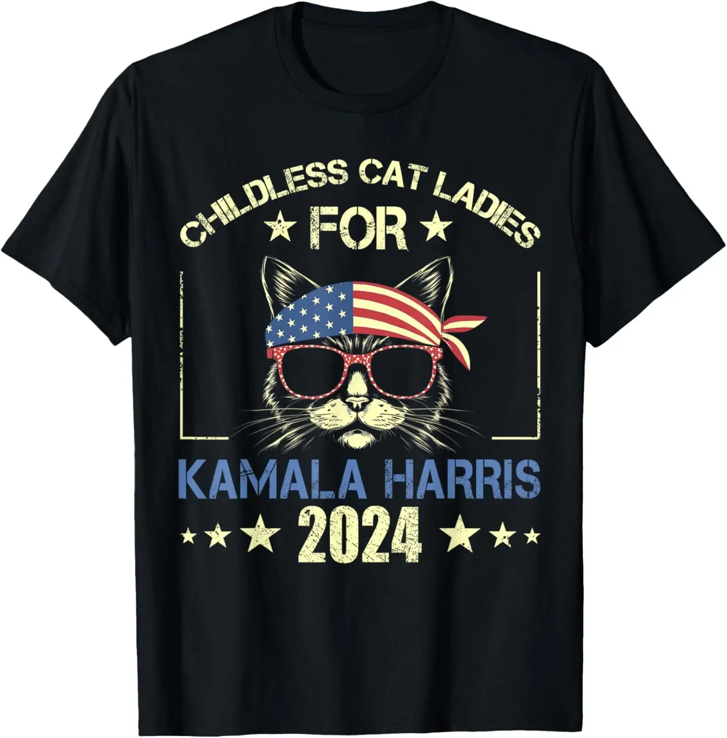 

Retro Cat Comma La Kamala Harris For President 2024 Election T-Shirt