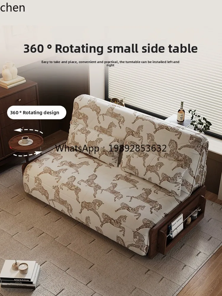 

sofa bed multi-functional small apartment study retro telescopic bed folding dual-purpose Internet celebrity