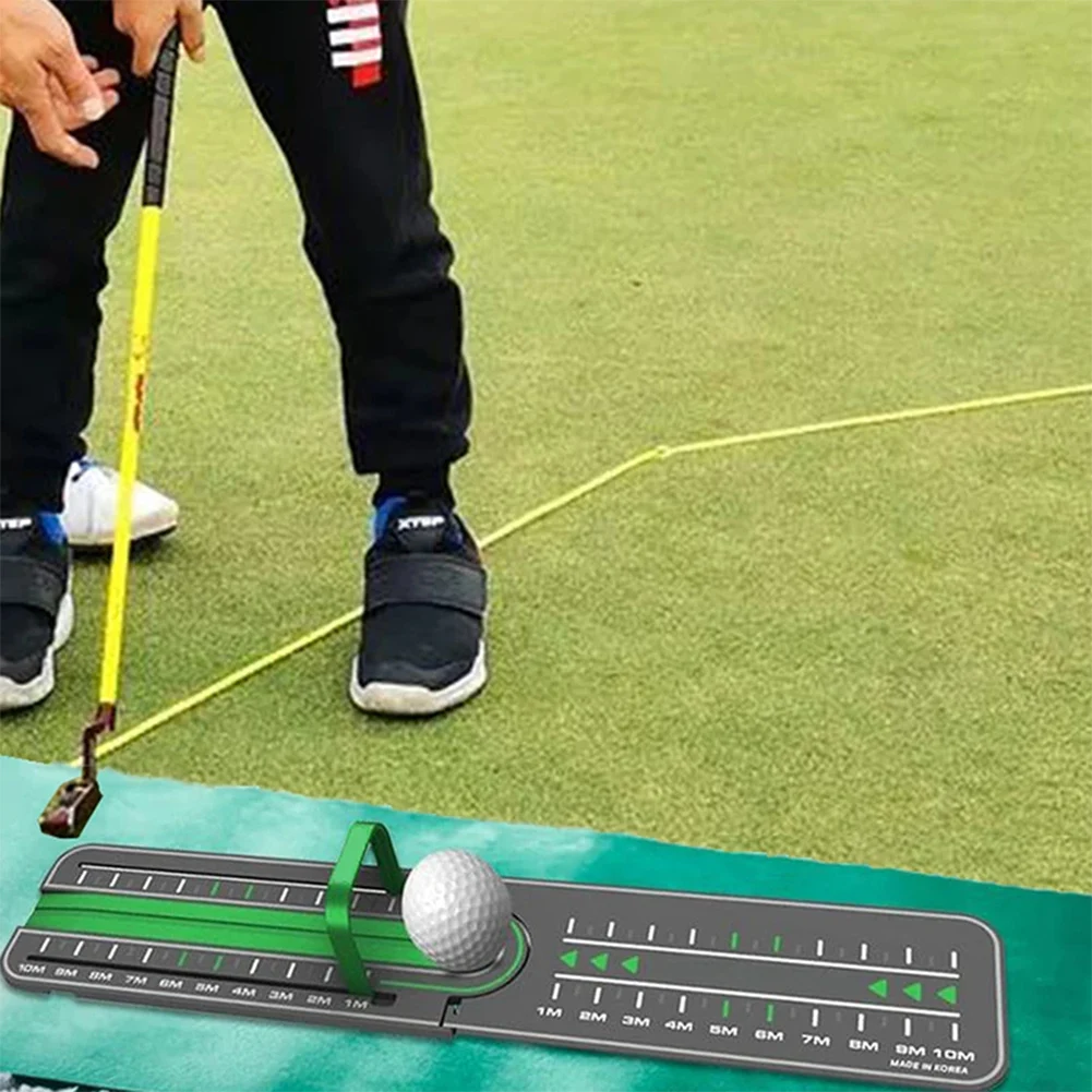 Taladro de Putting de distancia de precisión para Golf, almohadilla de práctica de Putting Green Mat, Mini Putter de entrenamiento, ayuda,