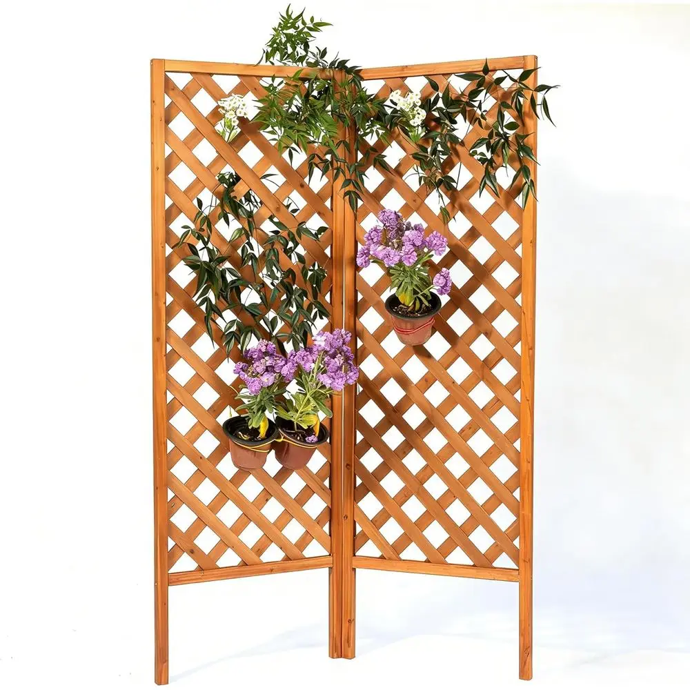 Wooden Garden Trellis Panels, 72 H x 24 W, Weather-Resistant Lattice for Privacy and Vines
