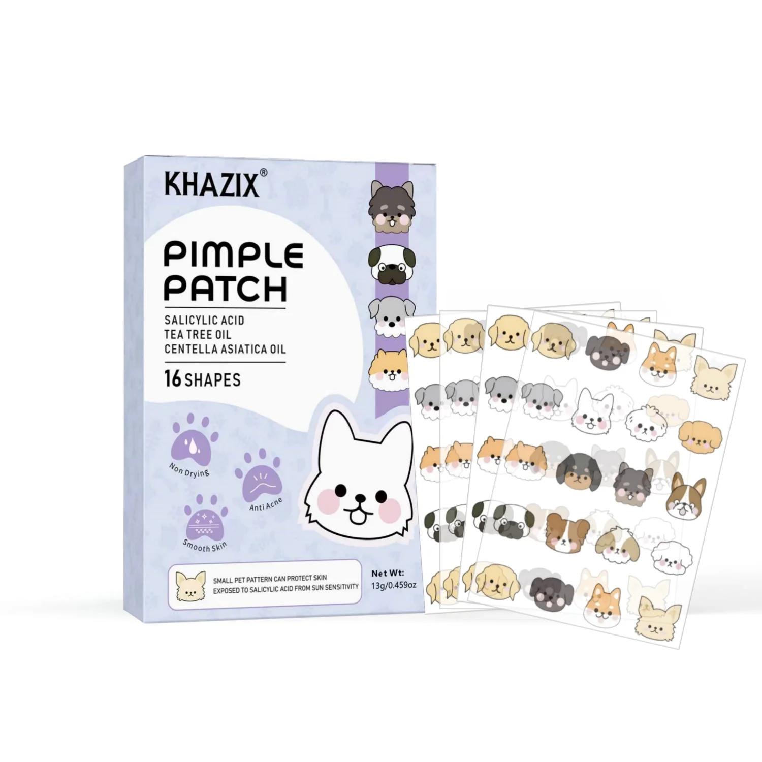Parche para el acné de dibujos animados de 600 piezas, lindo parche para el acné corrector facial en forma de gato, seguro, no tóxico. Suave y no irritante.