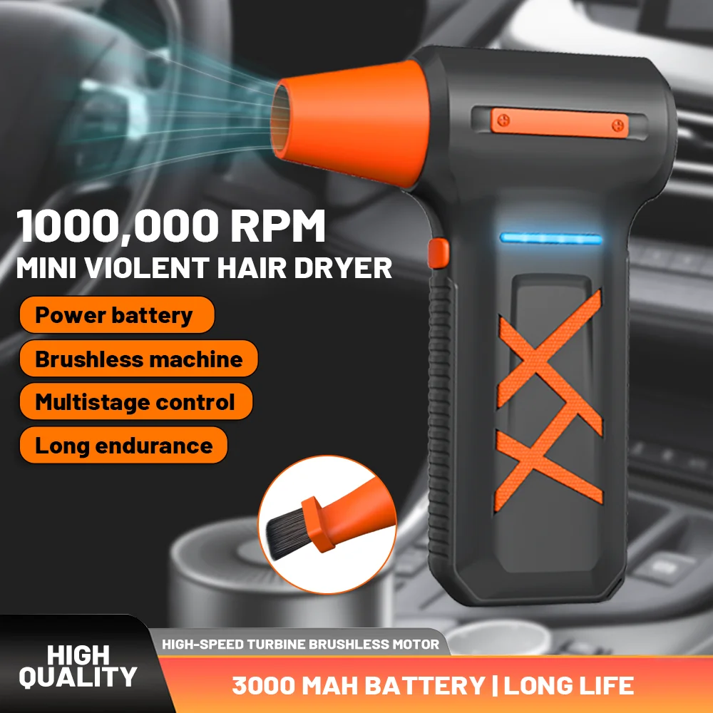 

1000,000 RPM Turbofan High Power Jet Fan Brushless Motor Variable Speed Dust Blower Cleaning Tool Air Duster