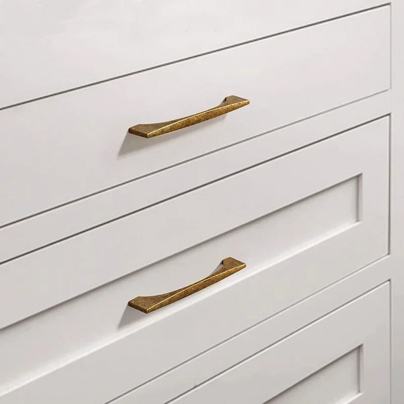 Artificially Aged Closet Door Pull Handles Long Bronze Kitchen Cabinet Door Handles Drawer Knob For Cupboard Wardrobe Home Pulls