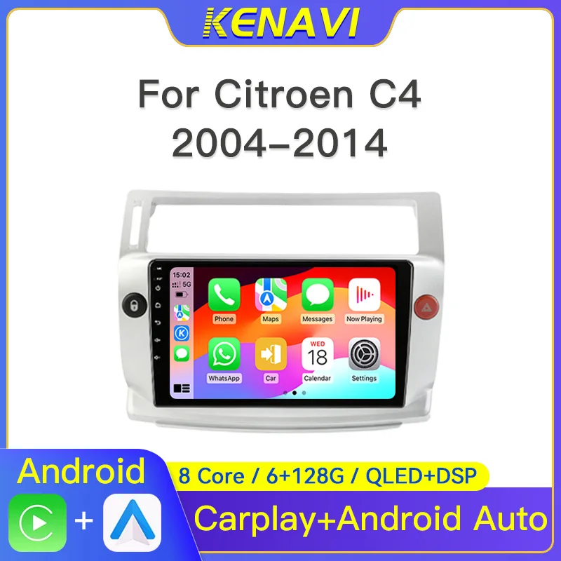 

Car Stereo Radio Multimedia Player For Citroen C4 C-Triomphe C-Quatre 2004-2014 GPS RDS FM Carplay 2 Din Android Auto Head Unit