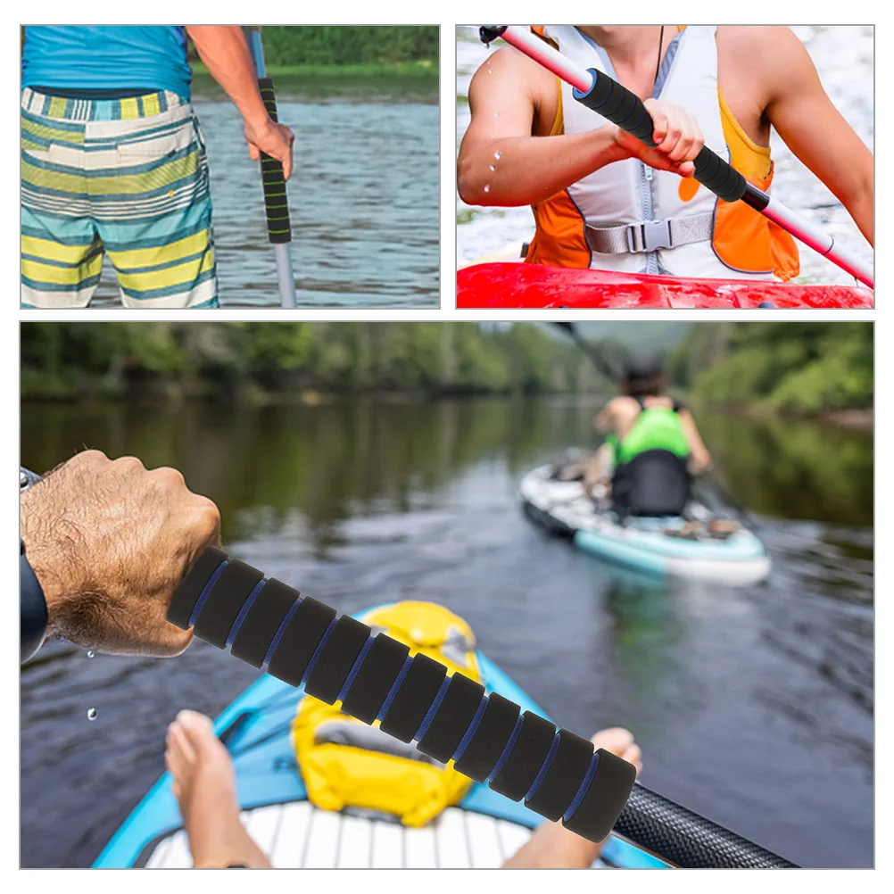 

4pcs Anti Slip Sponge Handle Covers Blue Paddle Grips Non Skid Outdoor Accessories Breathing Wraps For SUP Durable