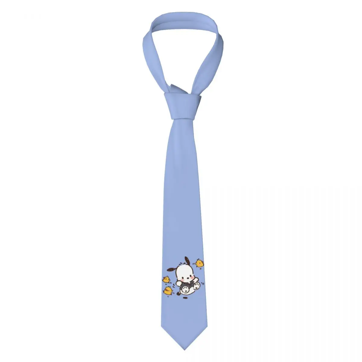 Custom Mens Kawaii Pochacco Dog Necktie Fashion Tie For Business