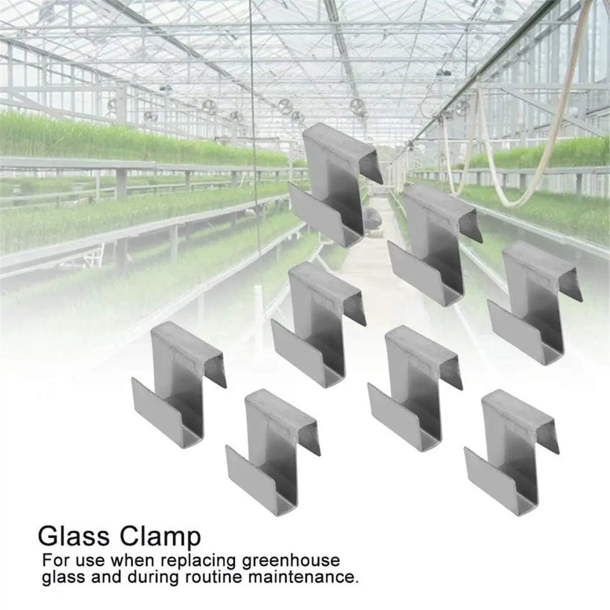 618 Mega Sale 50Pcs Greenhouse Glazing Glass Clamps Z-Type Clips Overlap Fixing Replacement Greenhouse Tools Fixing Replacement