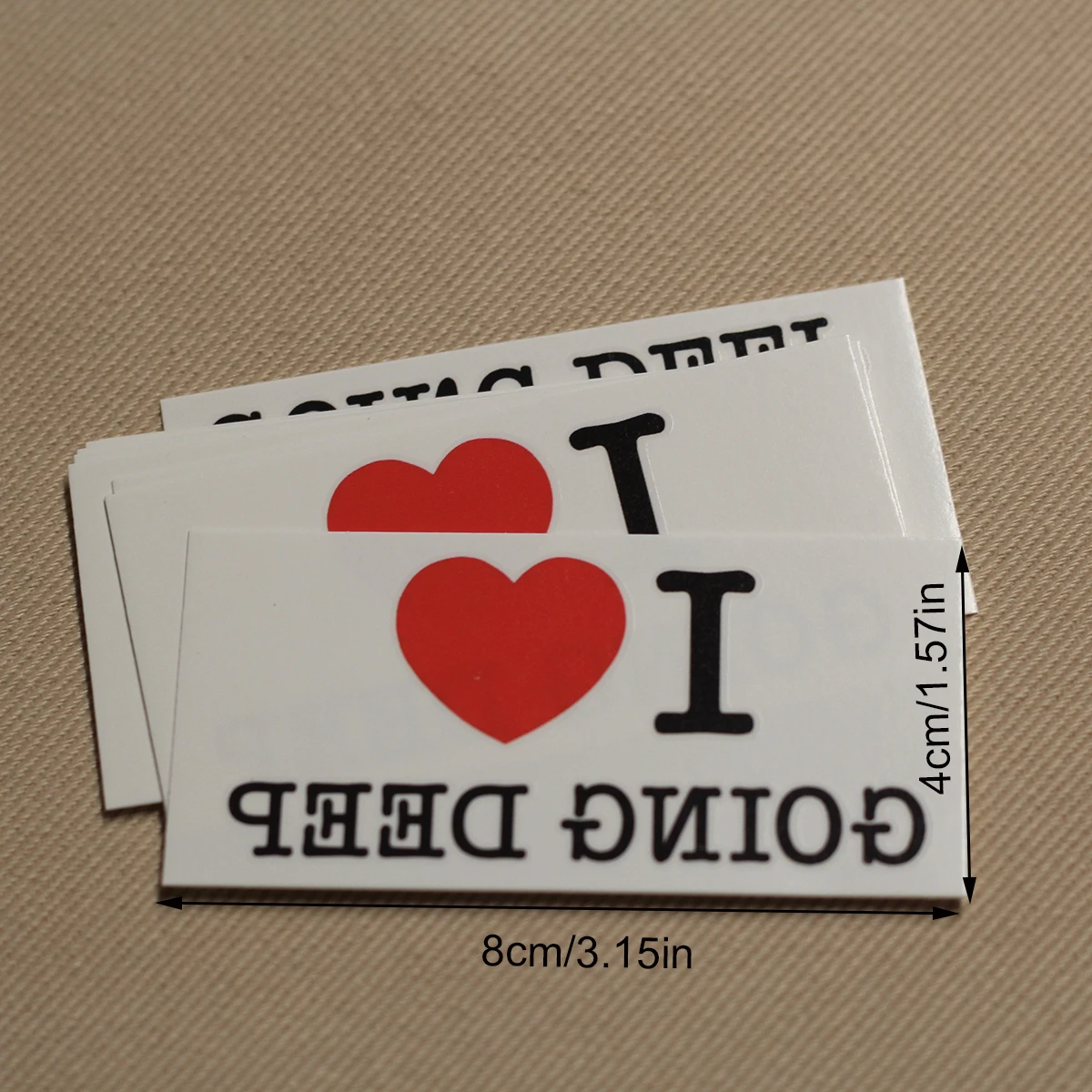 Adult Temporary Tattoo 'I Love Going Deep' for Lovers Body Art Fun Fashionable Durable Decal