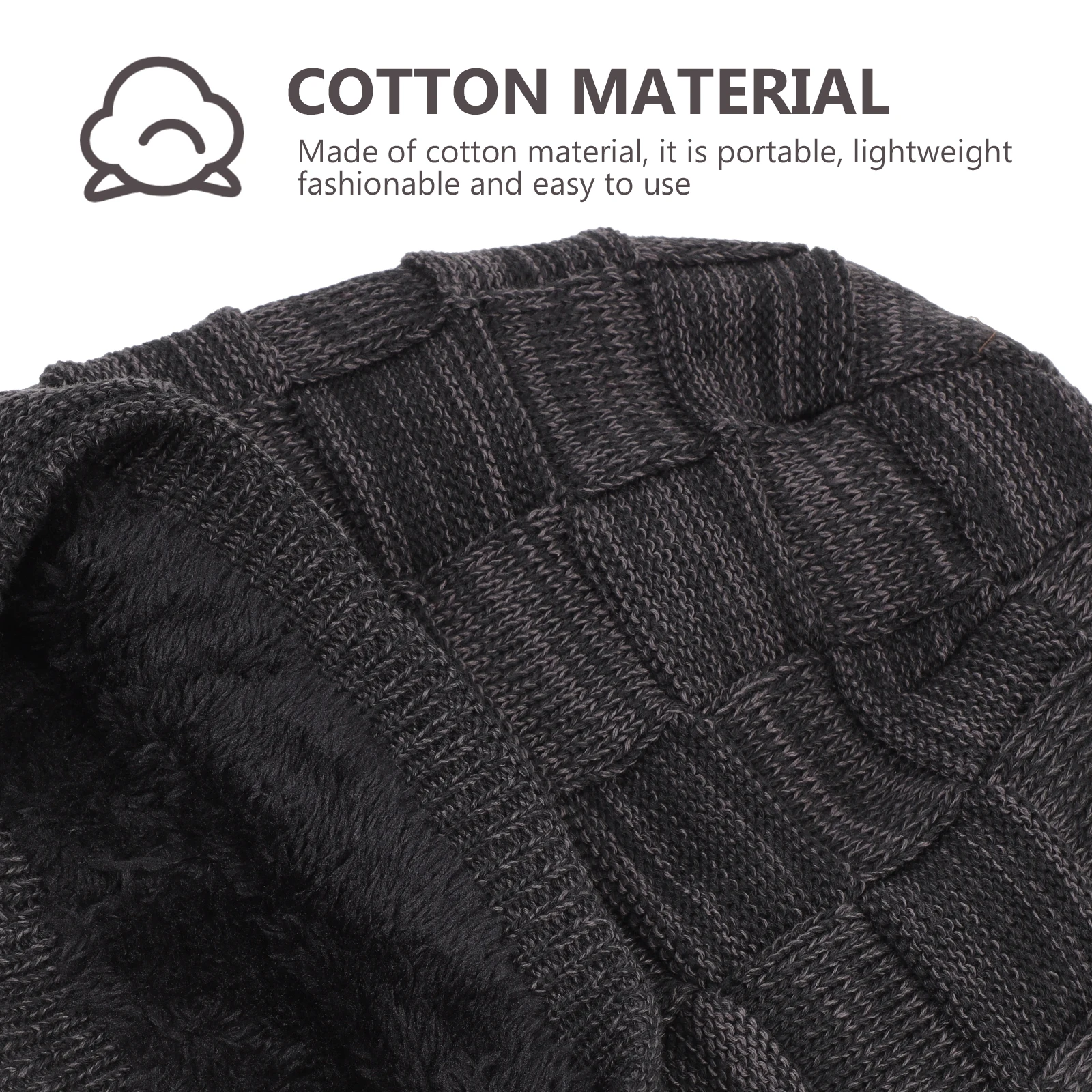 

1 set 1 Set Lightweight Knitting Hat Scarf Set For Women Cold Resistant Warmth Winter Headwear Portable Outdoor Neckerchief Cozy