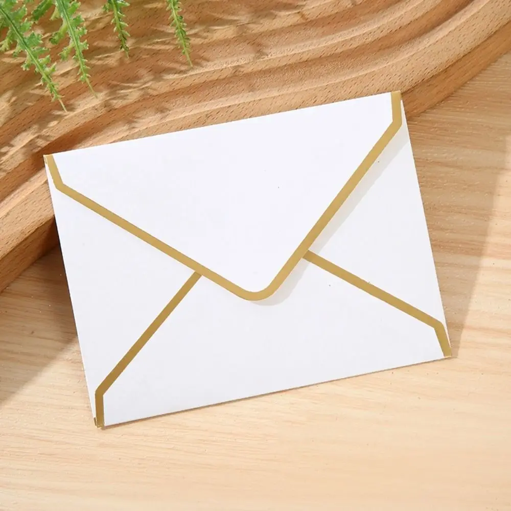 10pcs Vintage Gold Stamping Envelopes Bronzed Seal Invitation Card Decoration Envelope Set High Grade Romantic