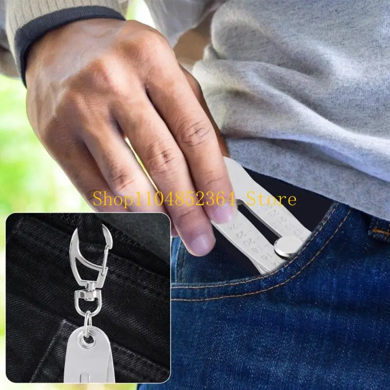 652F Portable Precise Thread Size Checker Keychain Thread Size Verification Tool Quick Hand Measuring Tool Nut and Screws