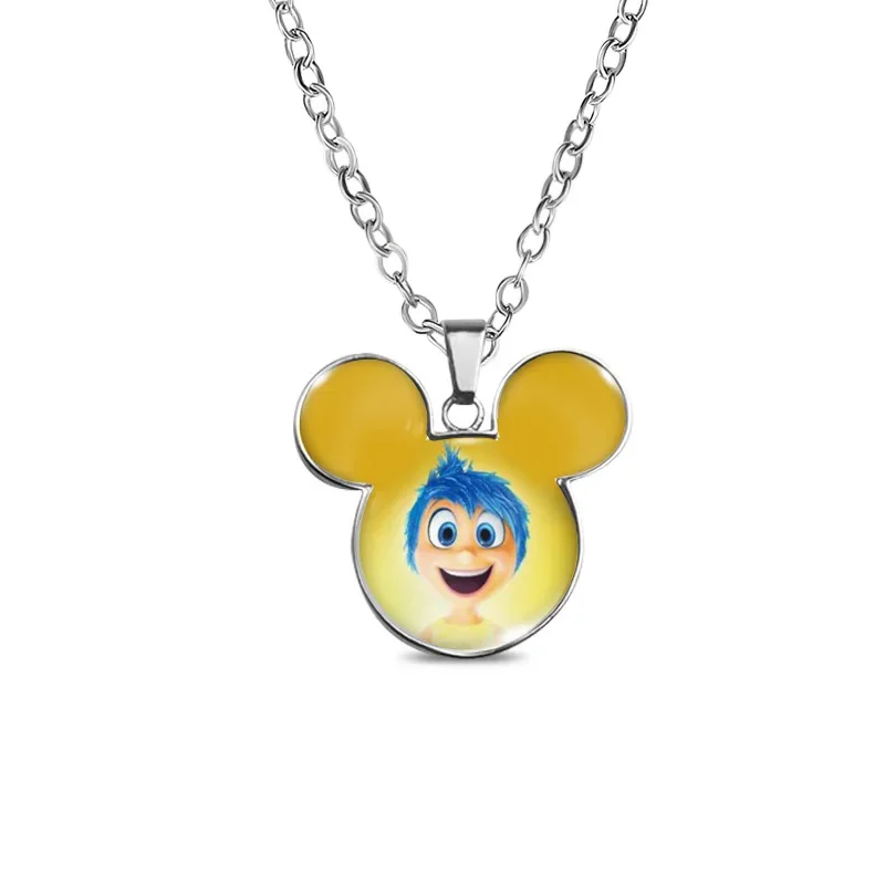 Inside Out Animated Movie Peripheral Mickey Necklace Happy Vintage Time Jewel Pendant Clavicle Chain