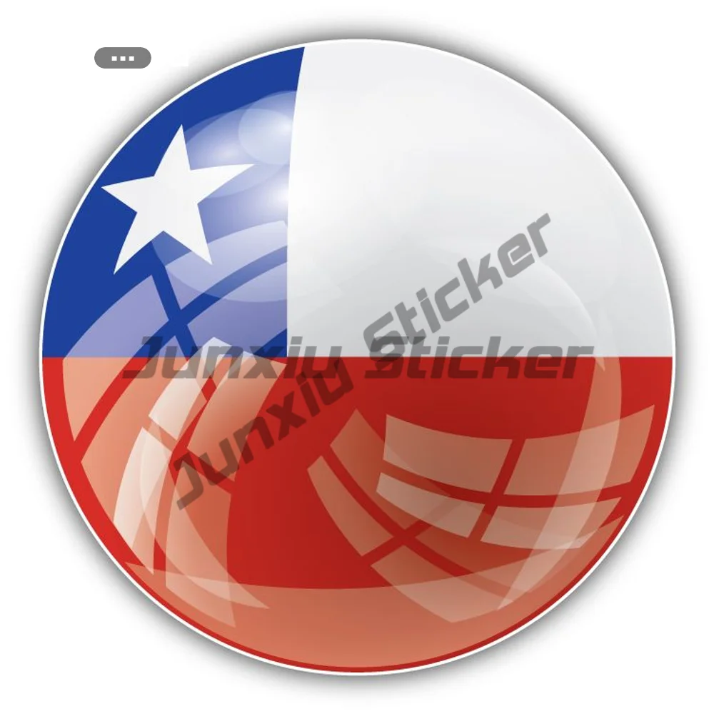 

Chile Flag Glossy Car Bumper Sticker Anti Scratch Exterior Cool SUV Body Fade Resistant Vinyl Strong Adhesion Car Styling For