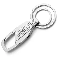 Delicate Customized Keychain For Car Plate Number Logo Anti-lost Keyring Engraved Name Key Chain Ring Pretty Gift For Men DK372C