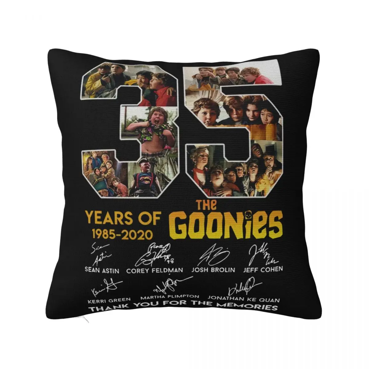 35 Years Of The Goonies 1985 2020 Thank You For The Memories 's T- Cott Adult Newest Kawaii Stylish Pillow Case