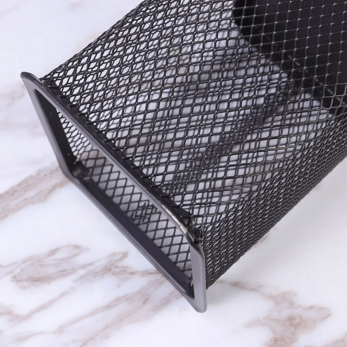 

3Pcs Iron Net Pen Holder Metal Hollow Container Black for Home Office School Organize Pens Cards Small Accessories