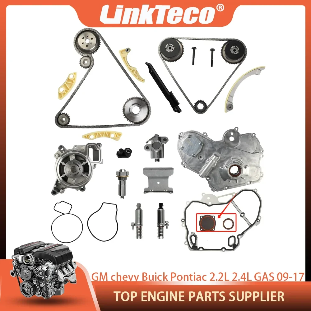 Timing Chain Kit VCT Selenoid Actuator Oil Water Pump For GM Ecotec Terrain Chevrolet Buick Lacrosse 2.2L 2.4L GAS 2009-2017