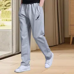 Pantalones para correr con estilo, resistentes al encogimiento, deportivos para hombre, pantalones largos para correr, bolsillos, pantalones masculinos de corte 3D, ropa diaria