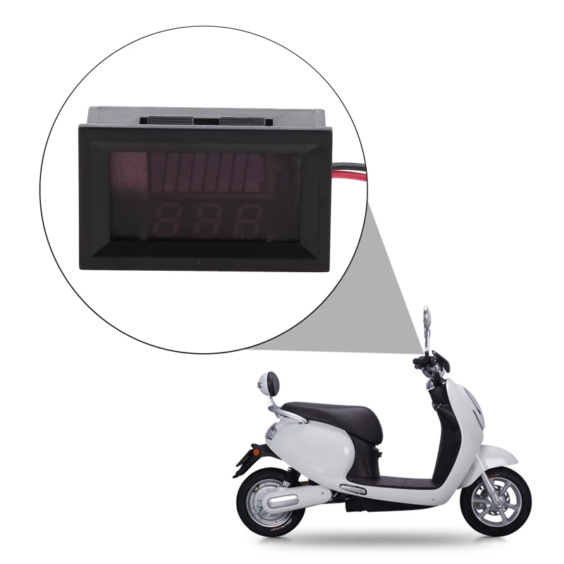 Medidor batería para 12V-72V Capacidad batería Indicador voltaje Indicador batería Du
