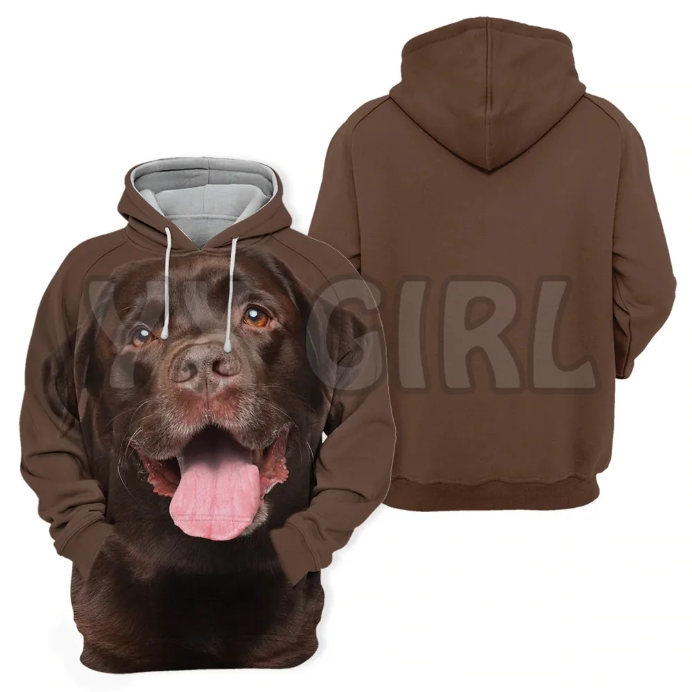 Animals Dogs Labrador Black   3D Printed Hoodies  Unisex Pullovers Funny Dog Hoodie Casual Street Tracksuit