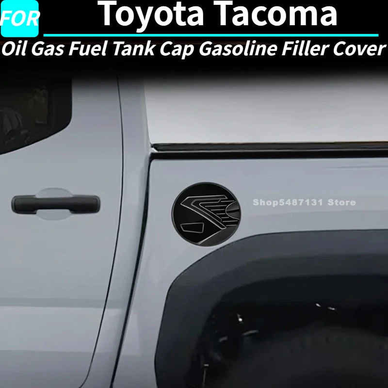 Car Oil Gas Fuel Tank Cap Filler Cover Trim for Toyota Tacoma Exterior Accessories 2024 2025