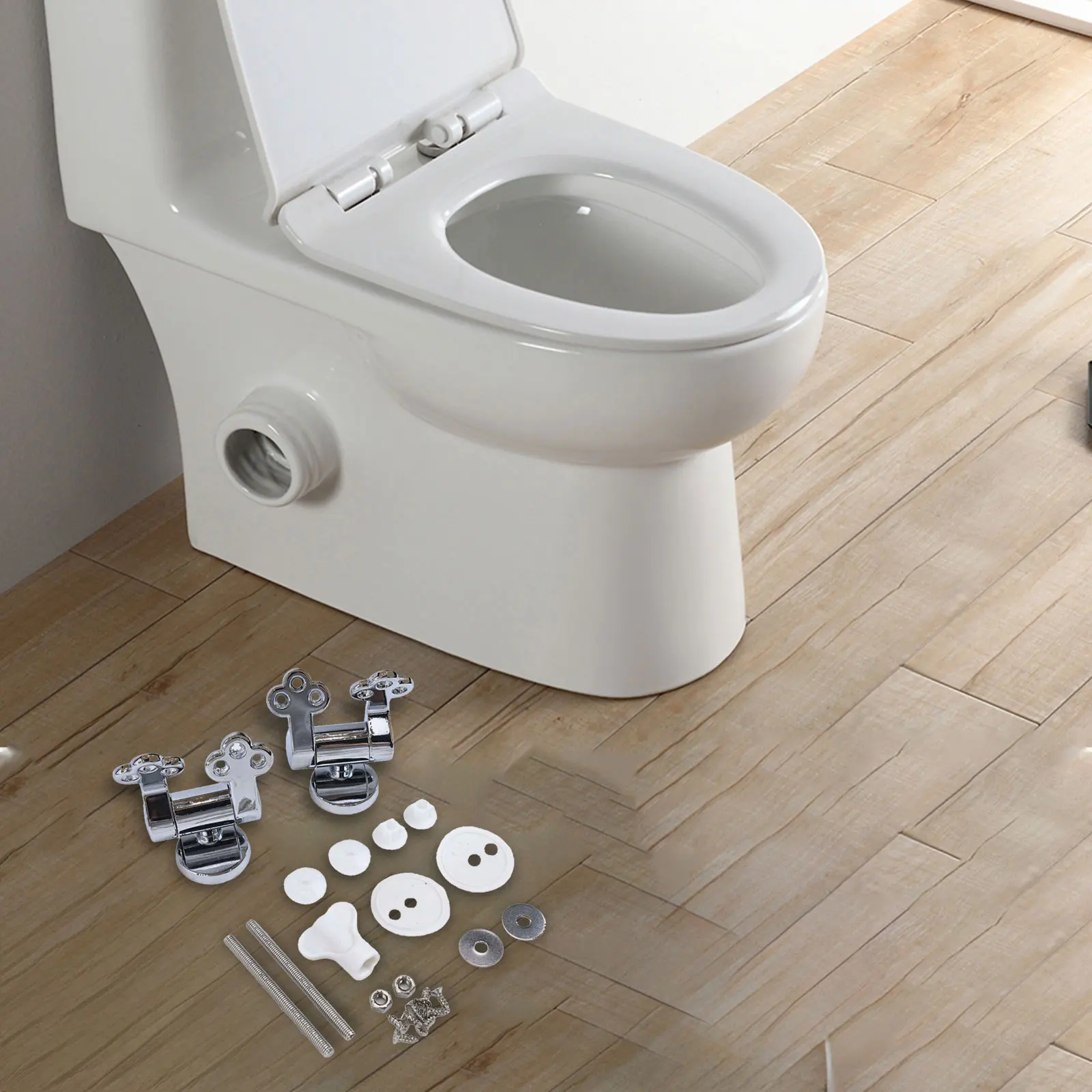 Replacement Toilet Seat Hinge Toilet Lid Slow-down Hinge For Public Restrooms Daily Use Easy To Clean High-quality Components