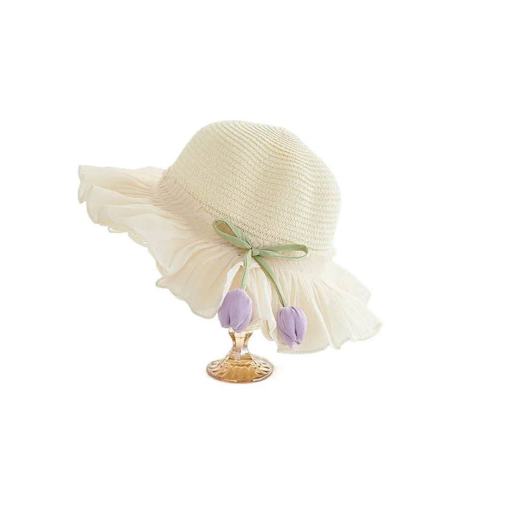 

Соломенная шляпа-тюльпан с сумкой через плечо в одном стиле, солнцезащитная шляпа в корейском стиле с защитой от УФ-лучей, шляпа-ведро для девочек, шляпа с затенением, рыбацкая кепка