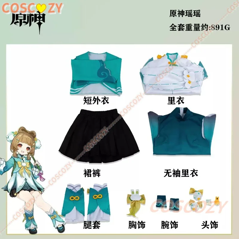 Genshin Impact Cosplay Yao Yao Cosplay Costume Wig Lantern Rite RAINLIT BAMBOO REVERIE Kawaii Chinese Styles Dress Christmas - view 6