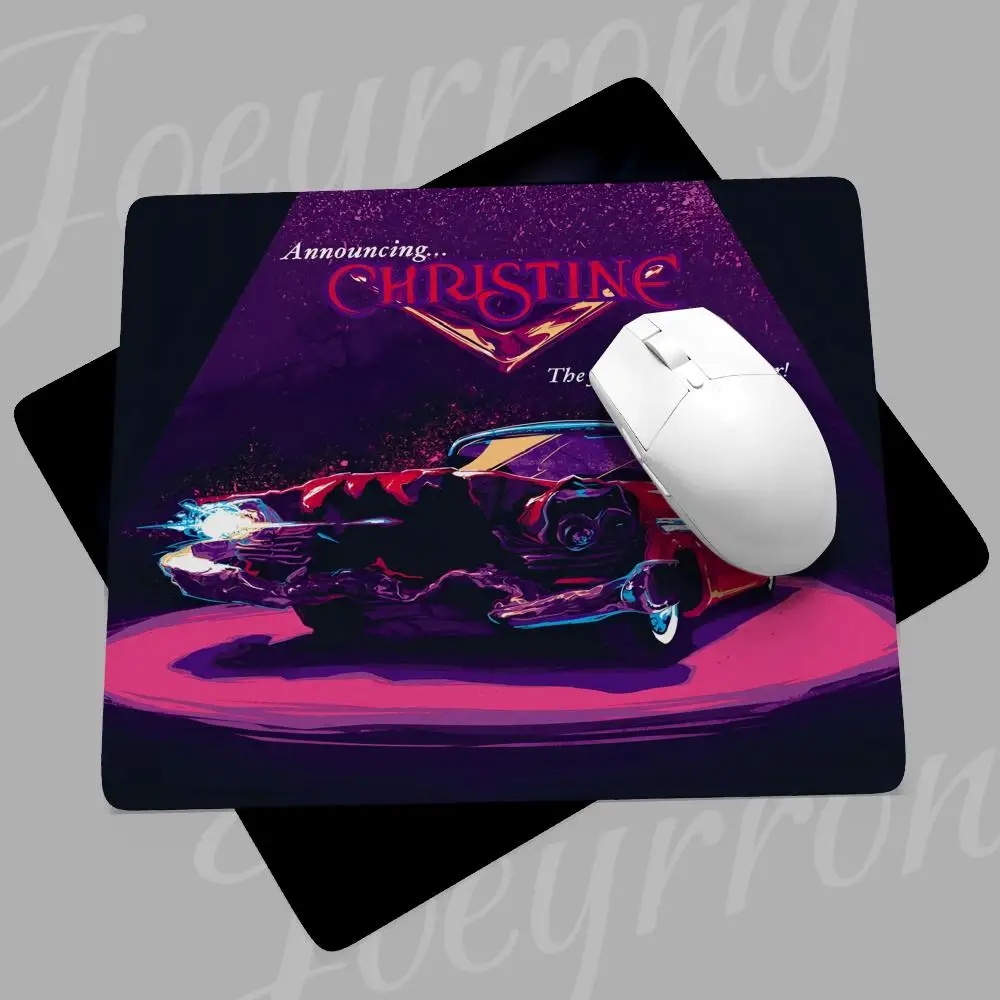 Halloween C-Christine  Mouse Pad Small Desk Pad Desktop Computer Keyboard Wireless Mouse Boy Gift for Play games Coasters