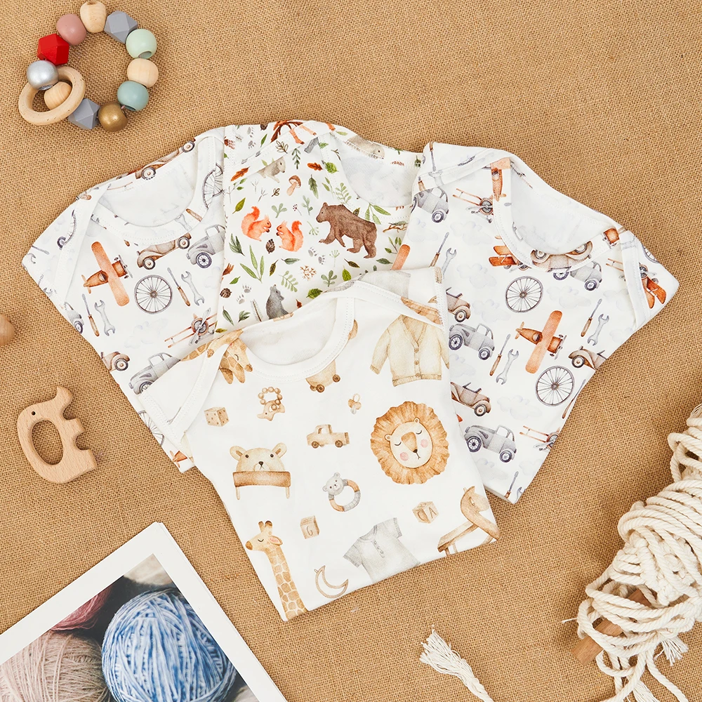 1pcs Baby Romper Sleeping Wear  Playing Super Soft Breathable Bamboo Cotton Baby Clothes Rompers