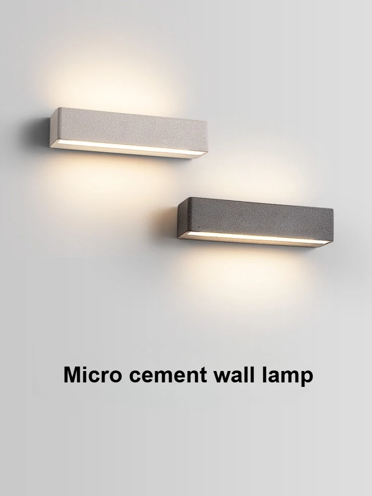 Outdoor Concrete Wall Sconce Lamp IP65 Waterproof Wall Light Porch LED Up and Down Lighting for Villa Courtyard Stair Entry Lamp