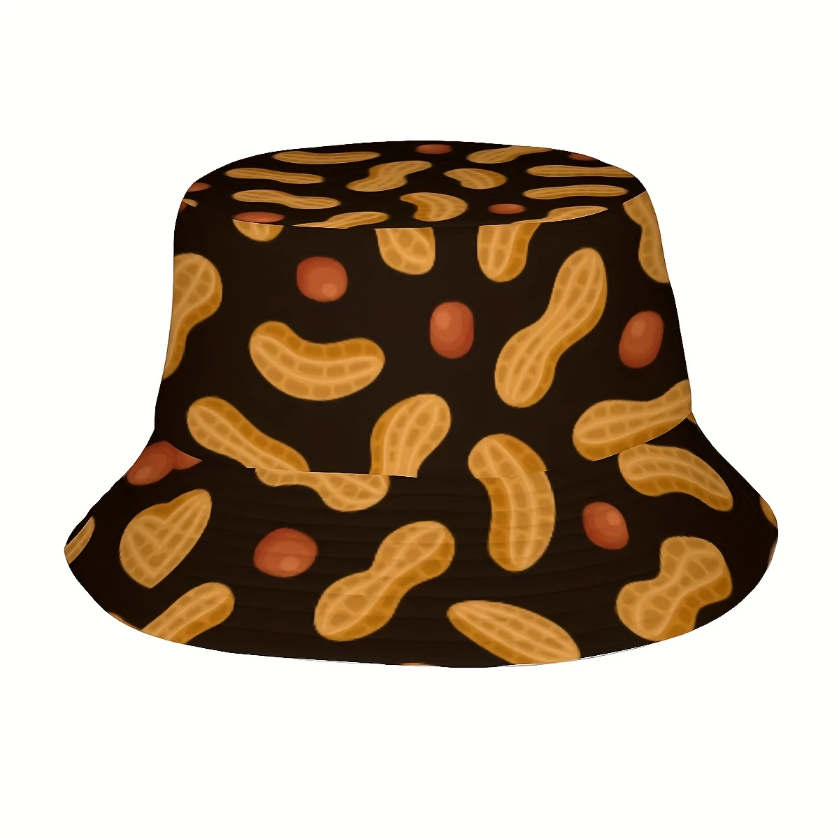 Trendy Unisex Fisherman Hat Featuring a Peanut Design, Perfect for Outdoor Activities Like Golfing, Beach Outings