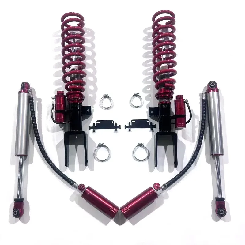 Red 2.0 Tube Compression Adjustable Shock Kit For Amarok Pickup Offroad Nitrogen Suspension Absorber Heavy Duty Ute Lift Parts