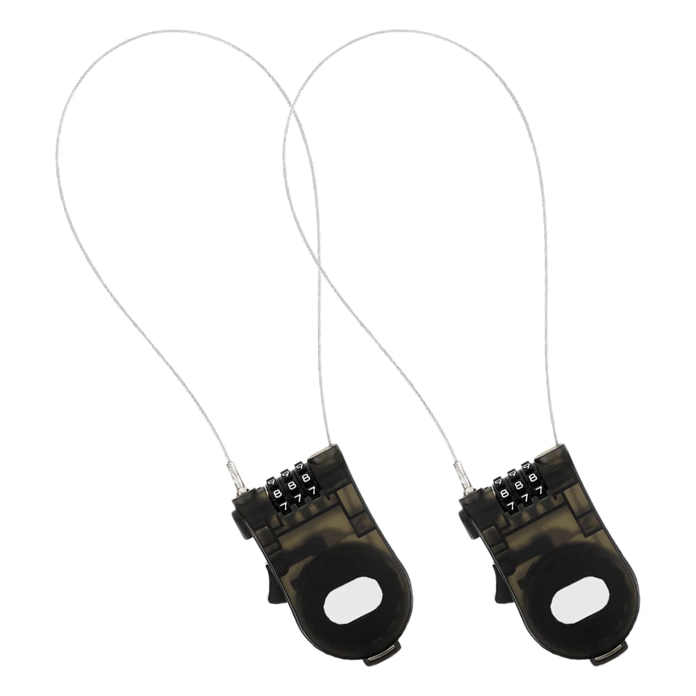 

2 Pcs Trolley Case Combination Lock Bicycle Locks Heavy Duty Anti Theft Cable Closet Wardrobe Anti-theft Cycling