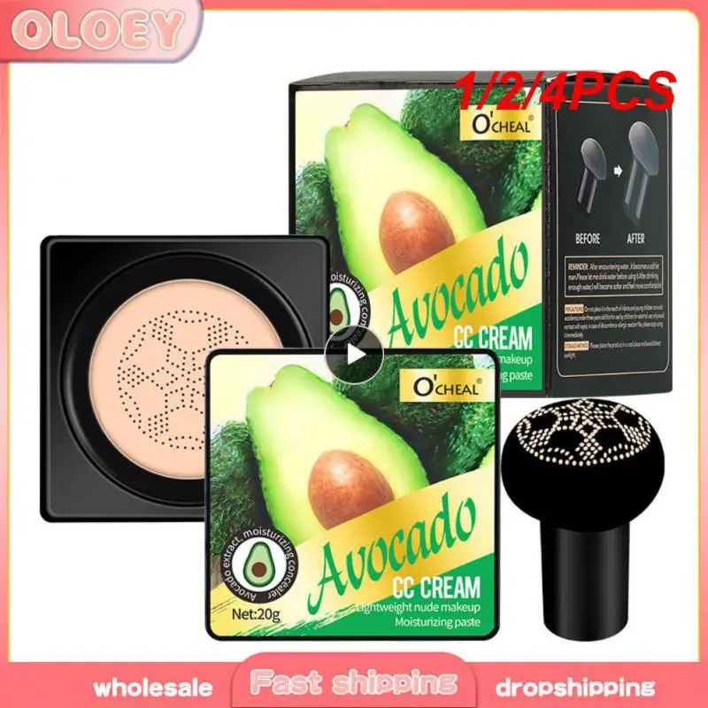 1/2/4PCS Mushroom Head BB Cream Foundation Cream for Face Makeup Concealer Cushion for Face Base Cream Makeup Cushion Compact