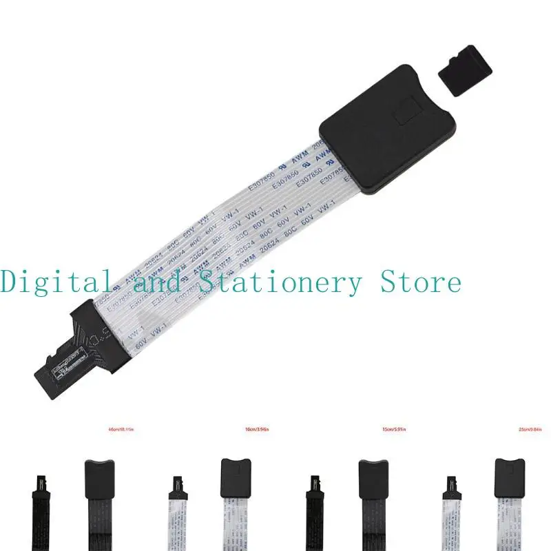 

TF Male Extender to Micro SD Card Female Extension Cable Adapter Flexible MicroSD TF Extension Cable