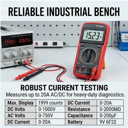 

DT9205A Digital Multimeter Anti-Burn High Precision Professional AC/DC Voltage Current Resistance Meter Tester