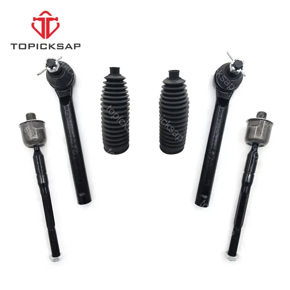 TOPICKSAP 6Pcs Inner/Outer Tie Rod End Boot Kit for Honda Odyssey 2005-2010 Suspension 53010SHJA02 53540SHJA01