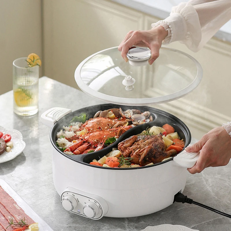 Domestic electric skillets household electric caldron home use electric hot pot wholesale OEM factory