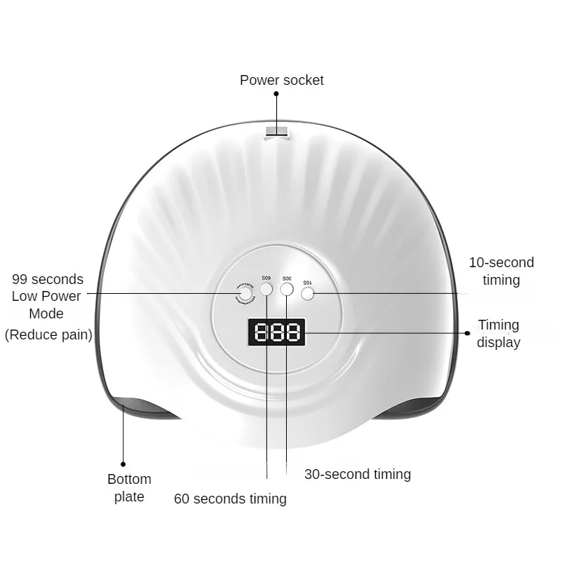 Led essiccatore per unghie ad asciugatura rapida 168W lampada intelligente macchina per terapia della luce UV 36 perline per lampade quattro modelli che polimerizzano l'illuminatore