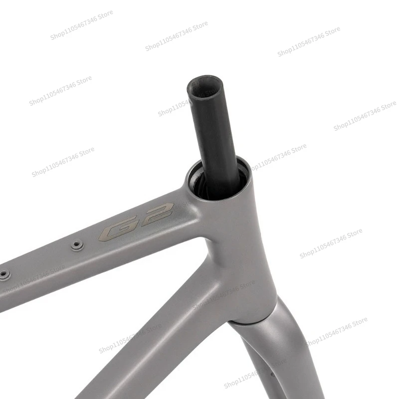 For G2 Aluminum Alloy Road Bike Frame, Carbon Fiber Fork Gravel Off-Road Bike Gua Car Frame Barrel Shaft