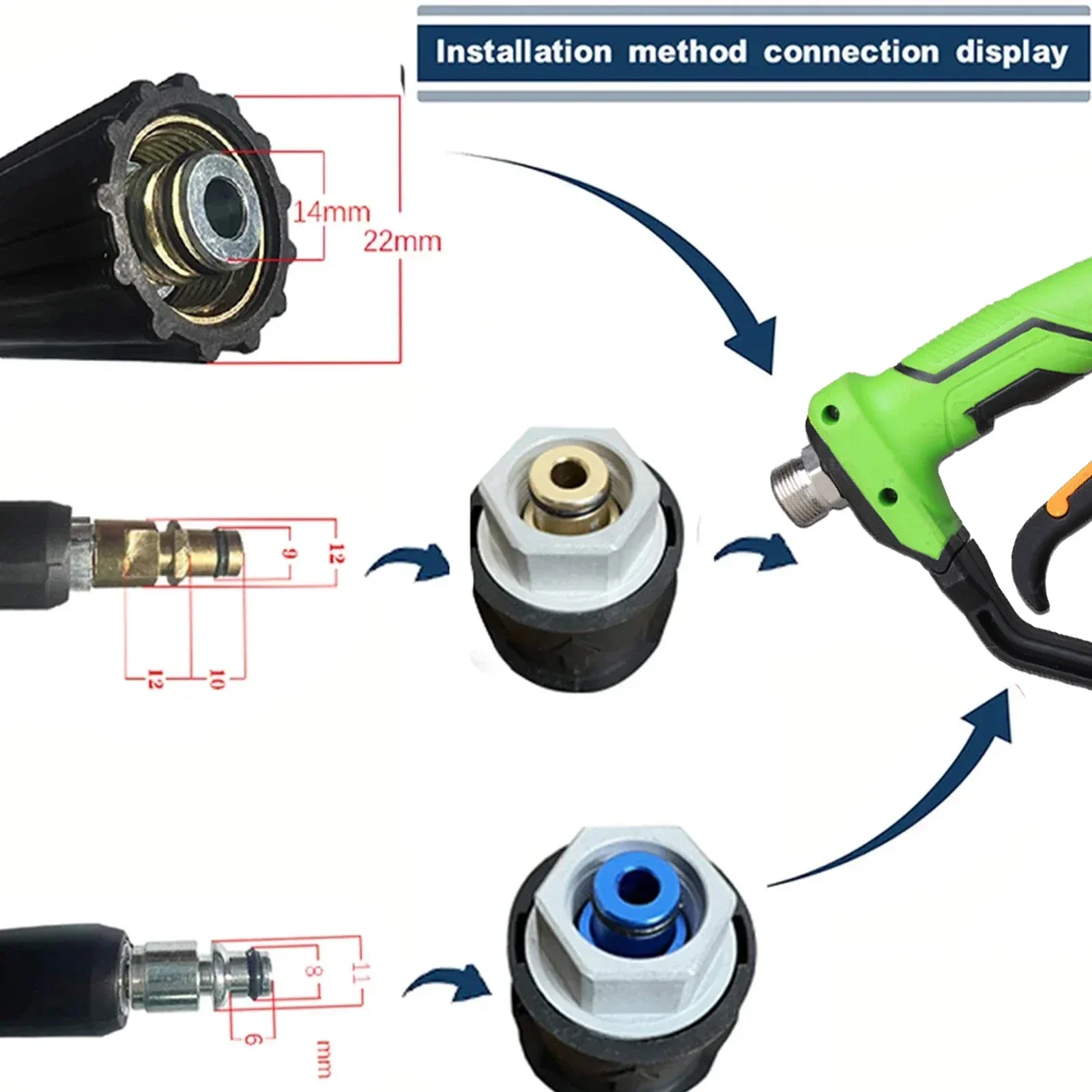 High Pressure Cleaning Water Gun for Karcher Bosch Lavor  4000psi M22 G1/4 for Professional Electric High Pressure Washers