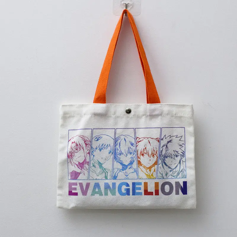 Neon Genesis Evangelion Asuka Ayanami Rei anime two-dimensional canvas bag crossbody bag laser environmentally friendly handbag